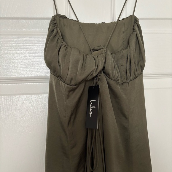 NWT Lulu's Dark Green Dress - Picture 5 of 6